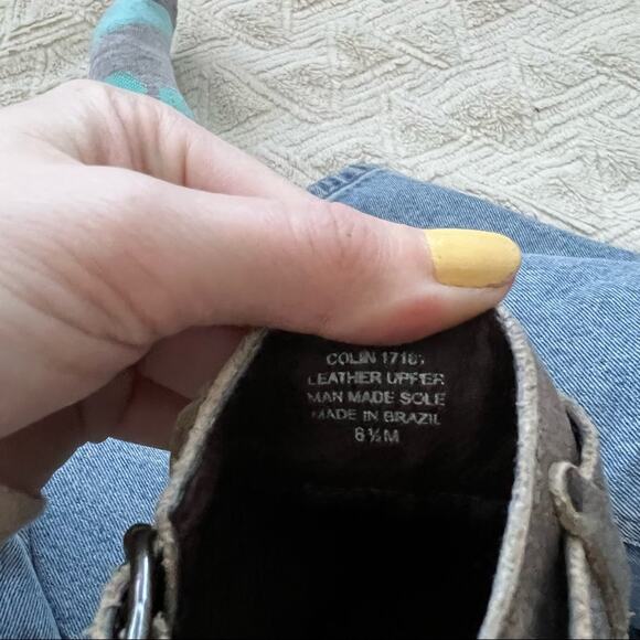 Matisse Colin Distressed Taupe Leather Buckle Ankle Booties - Picture 10 of 10